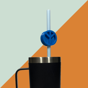 Straw Topper - Peace Sign - 2 Pack