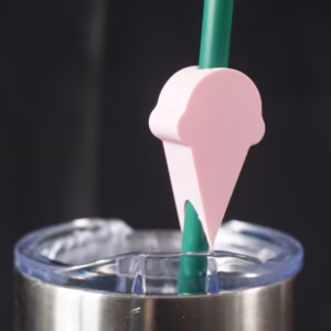 Straw Topper - Ice Cream Cone - 2 Pack