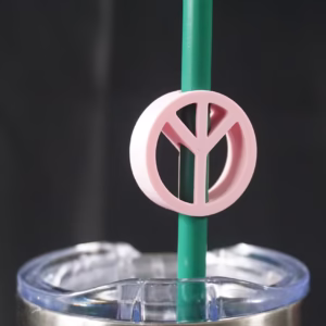 Straw Topper - Peace Sign - 2 Pack