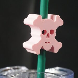 Straw Topper - Skull & Crossbones - 2 Pack